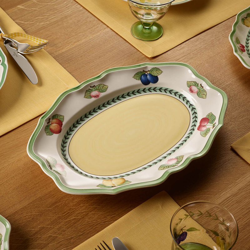 Plateau de jardin français Villeroy & Boch, H 1,6 po x l 11,5 po x P 11,5 po
