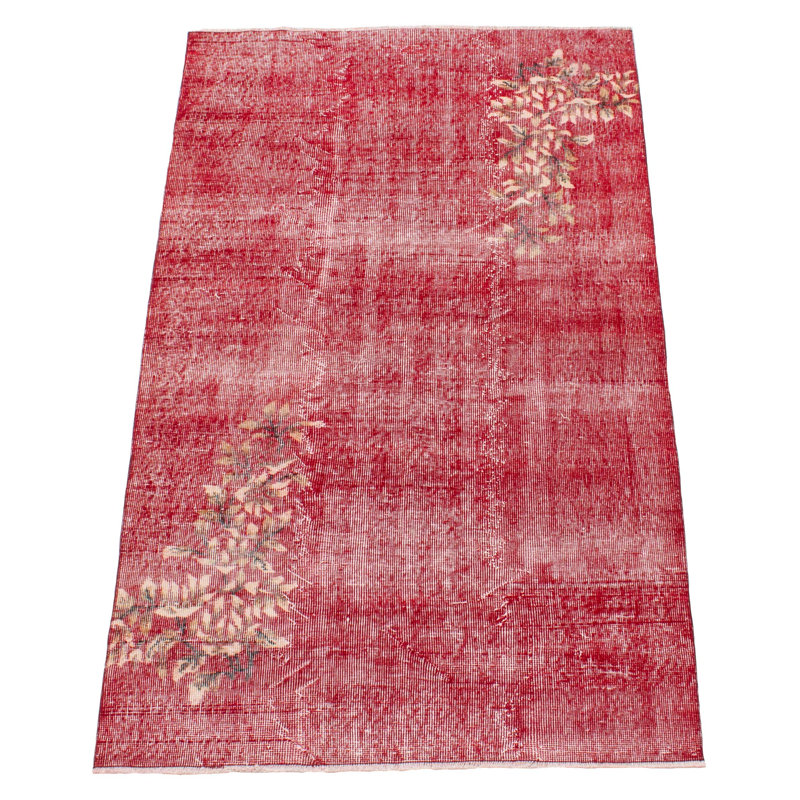 Tapis rouge foncé Melis 3 pi 9 po x 6 pi 7 po