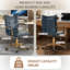 Chaise de travail en cuir Dareece avec accoudoirs rembourrés-72061609