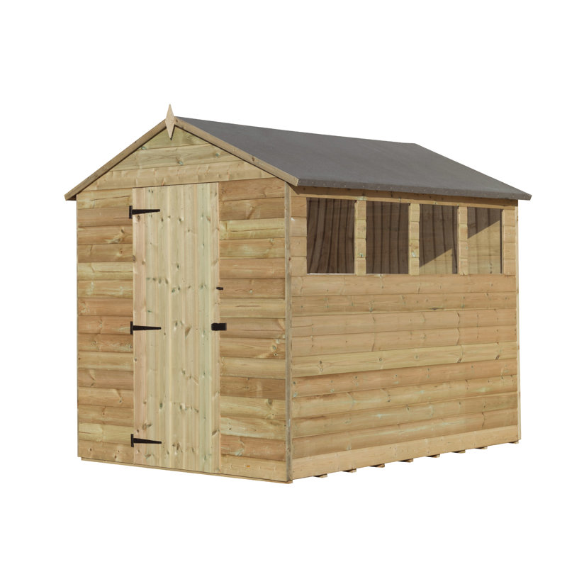 Premier Apex Shiplap Wooden Shed, 5ft. W x 8ft. D