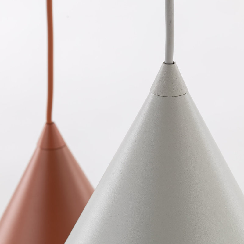 Luminaire suspendu CONO 3, Noir, noir, noir, noir, Noir / gris / orange