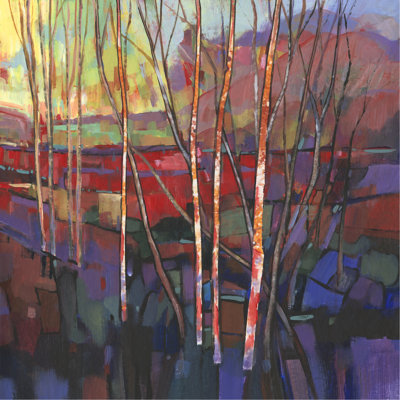 «Patchwork Trees I» par Timothy O 'Toole - peinture sur toile tendue