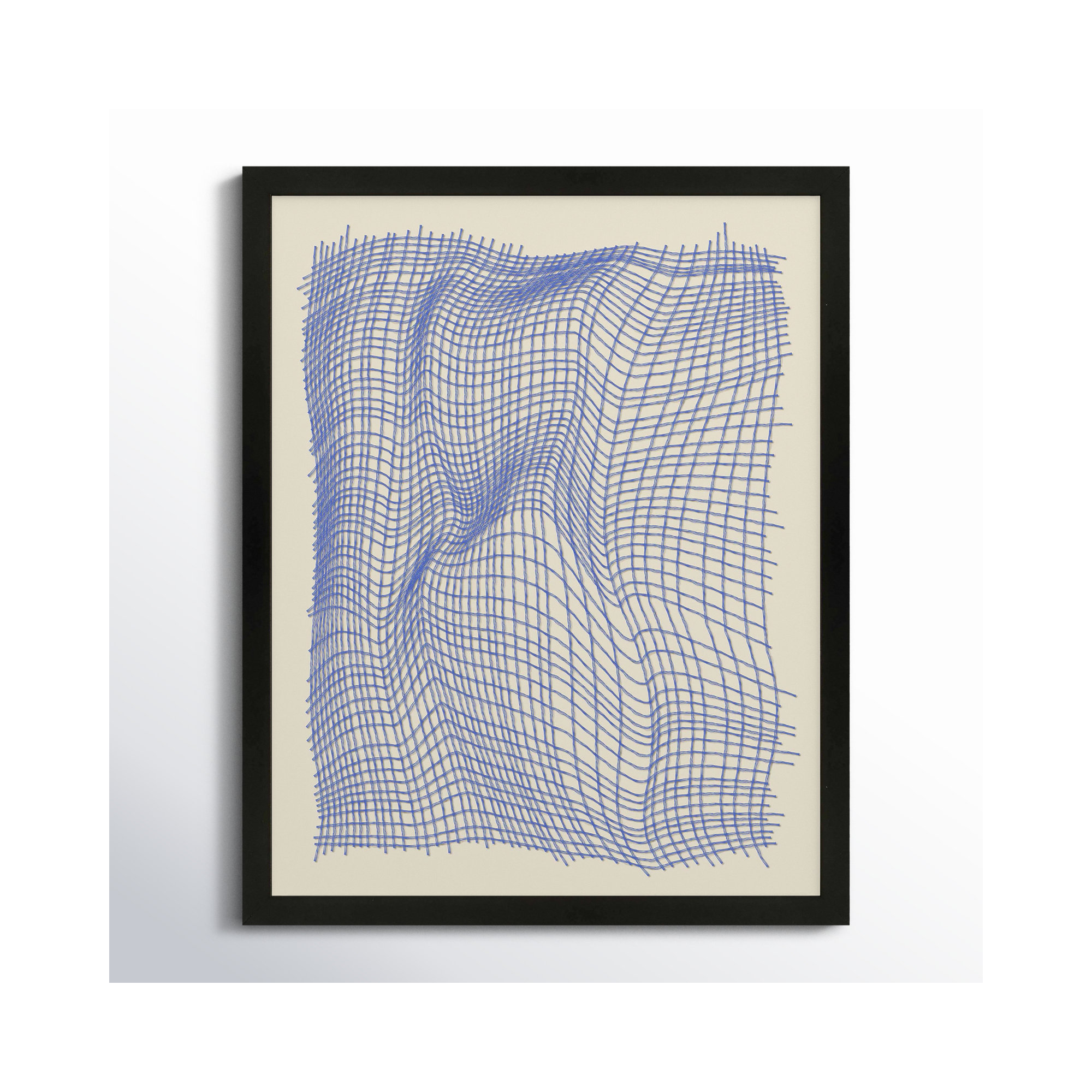 Netting 1 by Jacques Pilon, 30" H x 24" W x 1.25" D, Black Single Structure Framed Paper