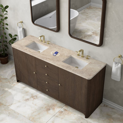 Gracyn 72"W Double Vanity W/ Freepower Wireless Charger