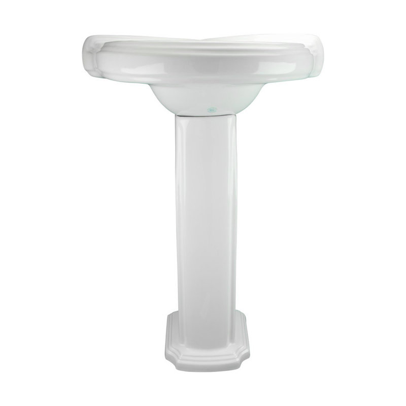 The Renovators Supply Inc. 21.5'' White Porcelain Corner Bathroom Sink with Overflow