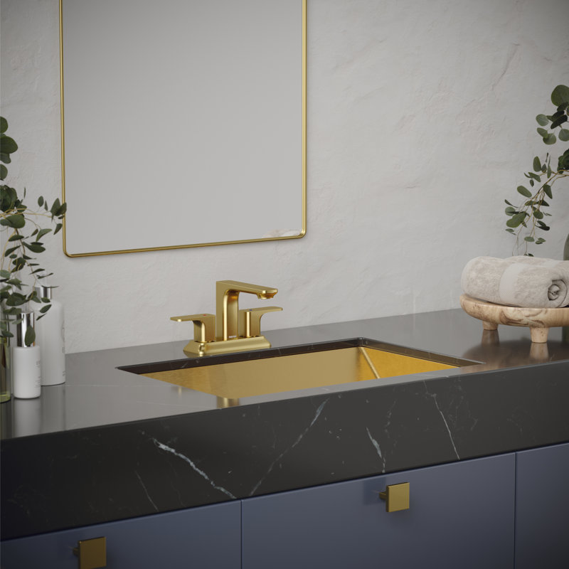Venda 2-handle Bathroom Faucet with Drain Assembly, Brushed Gold