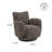 Shawna Maxine Wingback Upholstered Swivel Chair