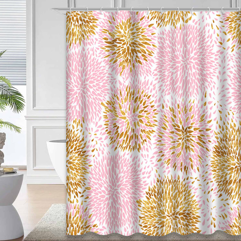 Rideau de douche avec 12 crochets, 72" L x 78" W
