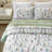 3-Piece California King Size Quilt Set - Lightweight Microfiber Bedspread & 2 Pillow Shams, Garden Style Floral Pattern, Oversized 120x120 Inches, All-Season Bed Cover-123416318