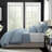 Elsie Linen Look Duvet Cover 8 Piece Designer Set-101216977-101216972