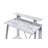 Antique White & Black Writing Desk With Sturdy Metal Base And Smart Storage-789993537