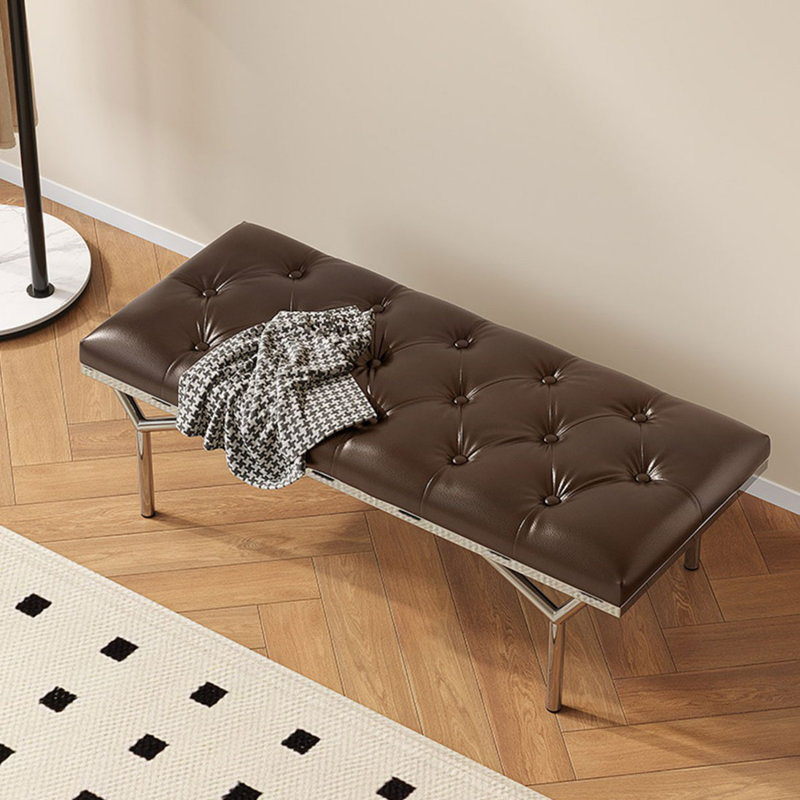 Banc rembourré brun, Brun