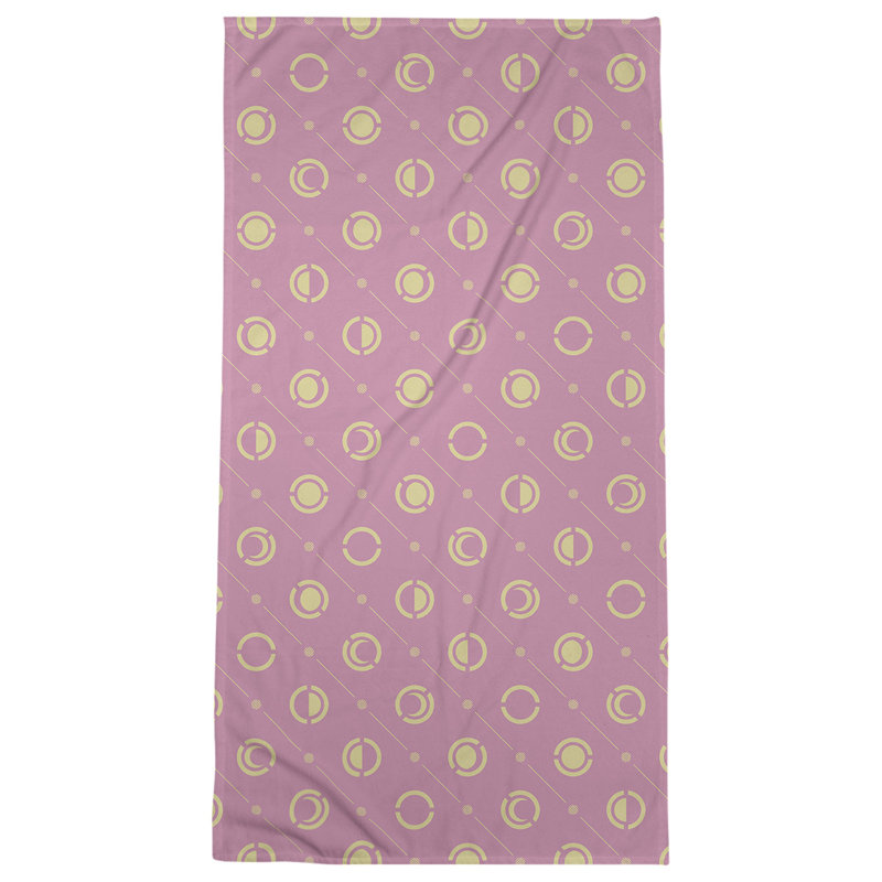 Serviette de bain Classic, Rose foncé / Jaune