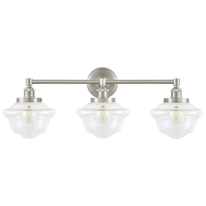 Sille 3 - Light Dimmable Vanity Light, Brushed Nickel, Clear, Yes