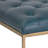 Osa Leather Ottoman - Teal-1090025362