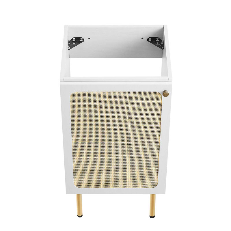 Base de meuble-lavabo simple 17 po. Modway, Blanc