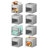 mDesign Fabric Baby Nursery Storage Cube with Front Window-363231751-363231758