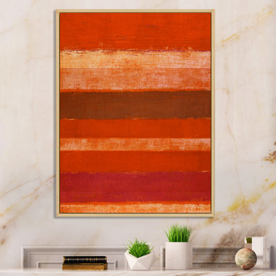 Art abstrait orange, peinture sur toile - Décoration murale moderne et contemporaine