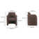 MESTO ROLLING DINING CHAIR DARK BROWN