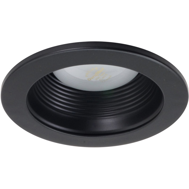 4'' Dimmable Standard Recessed Lighting Kit, Black