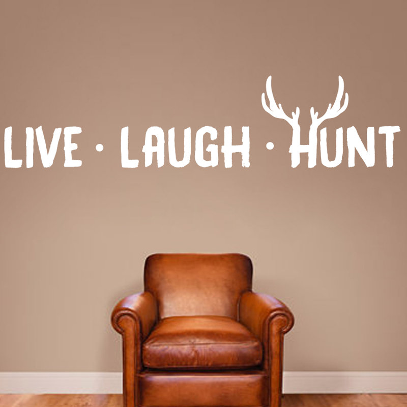 Décalcomanie murale chasse de rire live, Blanc