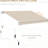 Patio Awnings 13' X 8' Beige. & Water-, Aluminum Frame With Manual Crank For Deck, Balcony, Yard Cover Balcony Awning In Water- Material, Frame. Handy Crank. Multi-Surface Installation. Heat Reducing