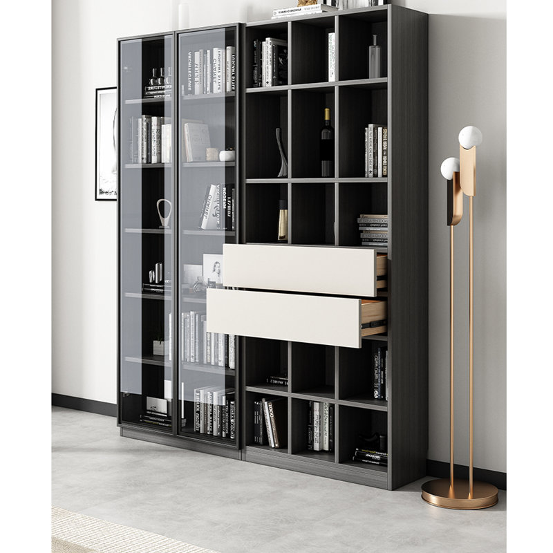 Bibliothèque de rangement de style italien de luxe légère