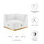 Fauteuil d'angle gauche en velours Conjure Channel-83556802
