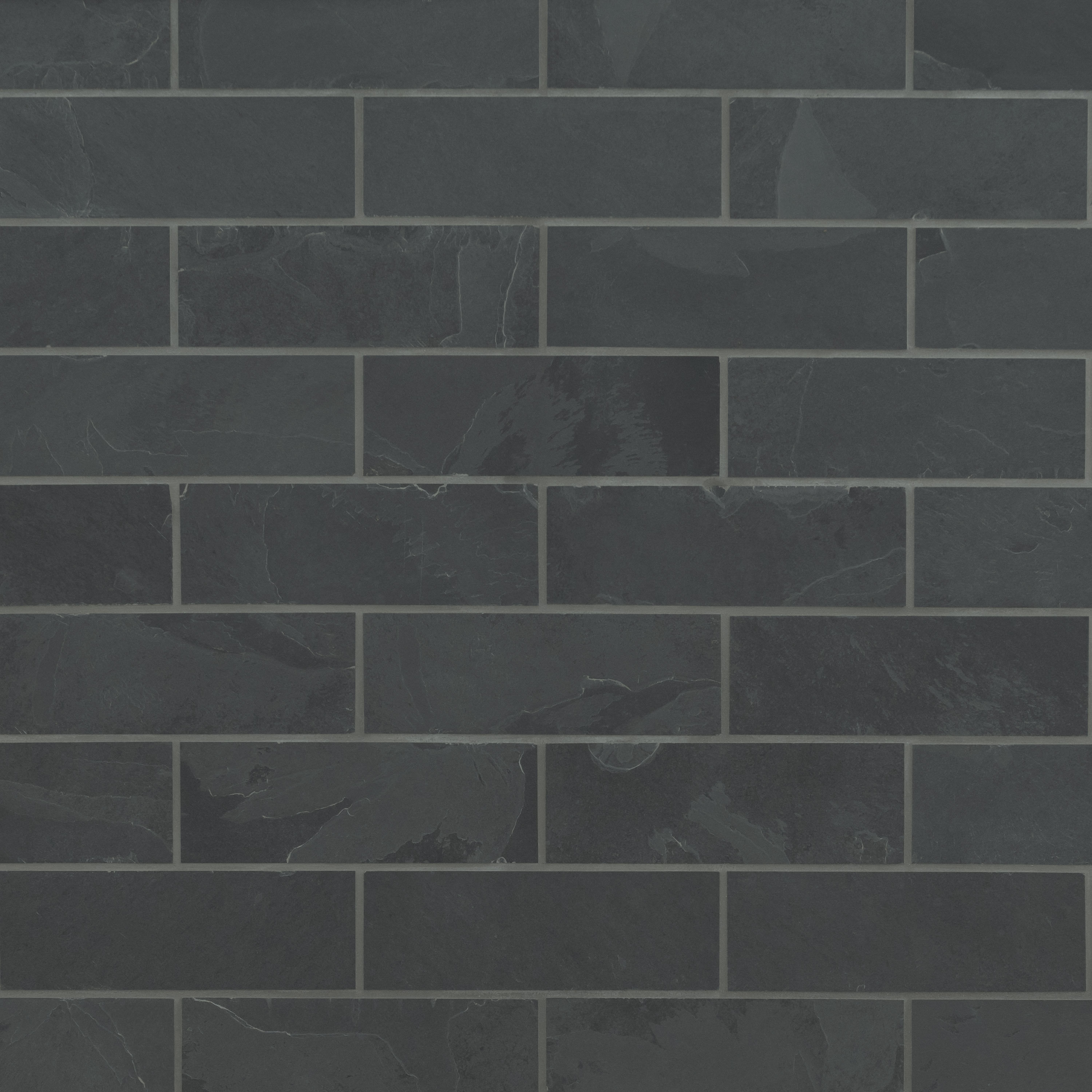 Black Dark Gray Slate Subway Kitchen Backsplash Tile