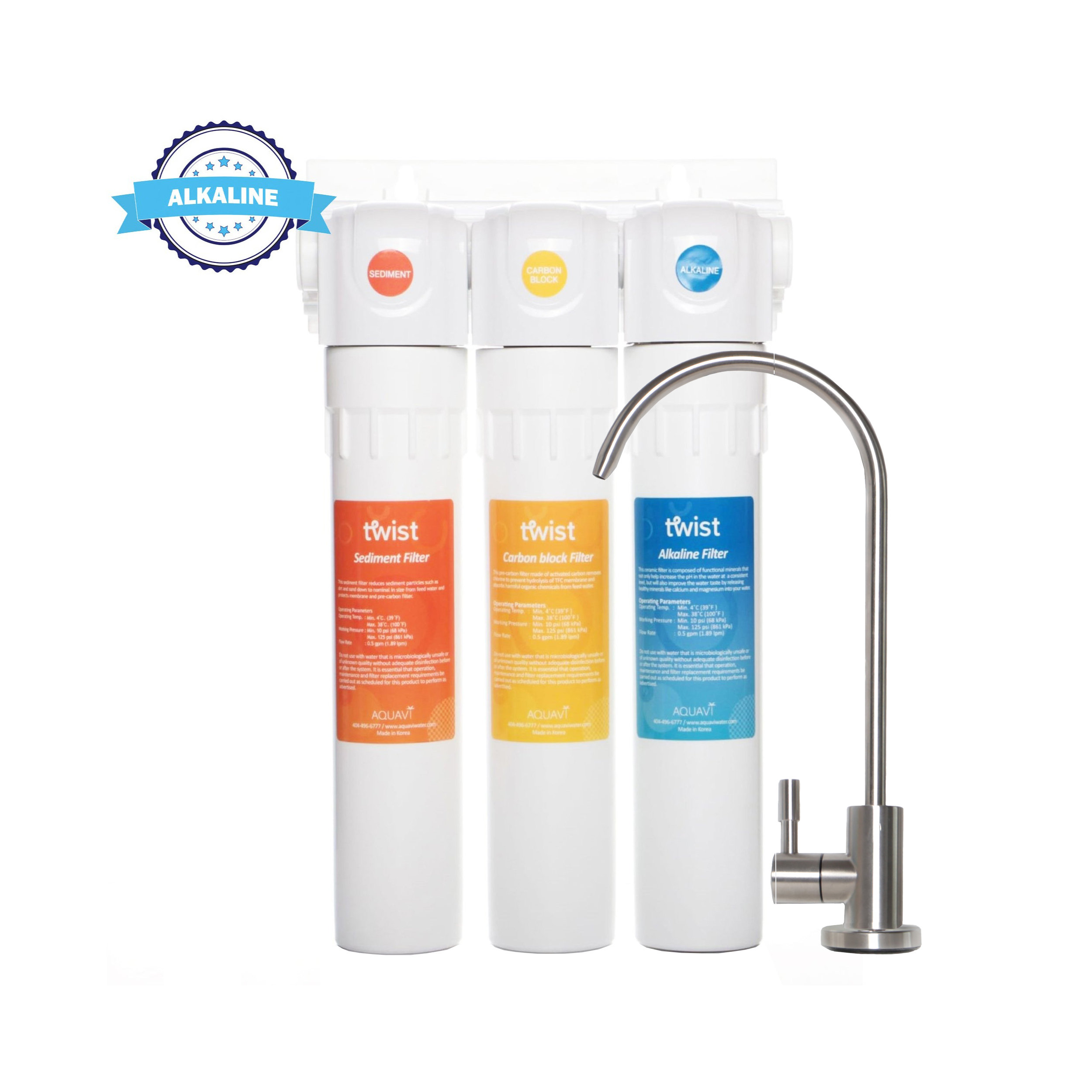 Système de filtration d'eau sous l'évier