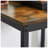 Rustic Brown 3-Piece Bar Table Set with 2 PU Upholstered Stools and Backrests