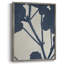 Reproduction encadrée de fleurs bleu marine pressées II - bois massif-2141508266