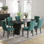 Ensemble de salle à manger rectangulaire à double piédestal avec table de salle à manger de style crème-1947038668-1947038671-1947038711