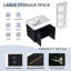 Meuble-lavabo mural avec lavabo et support de rangement, bassin gauche en résine à bords épais, ensemble KD-276469764