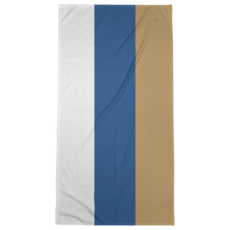 Beach Towel, Polyester/Cotton, Gold/Royal Blue/Gold