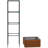 Galvanized Planter Box, 24" X 24" Raised Garden Bed With Tomato Cage For Climbing Vines, Brown-19215030