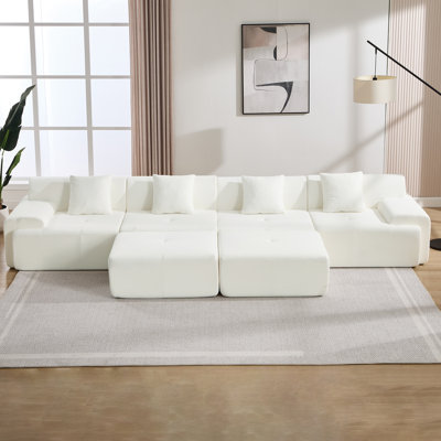 Modern Chenille Modular Sofa Set, Living Room Furniture