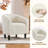 Upholstered Solid Wood Barrel Accent Club Chair-1258697766