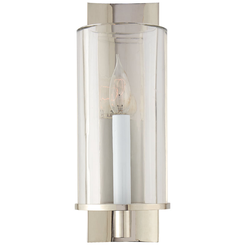 AERIN Deauville Single Sconce, Polished Nickel