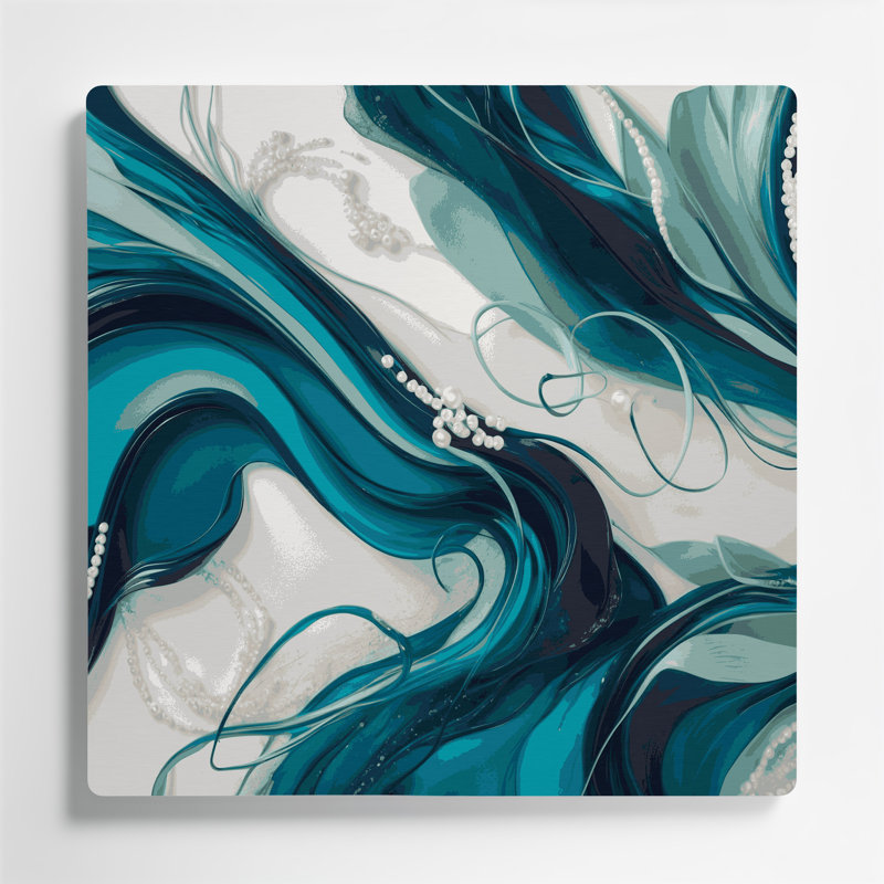 «Lyrical Abstraction 89», art mural en métal vert, H 16 po x l 16 po
