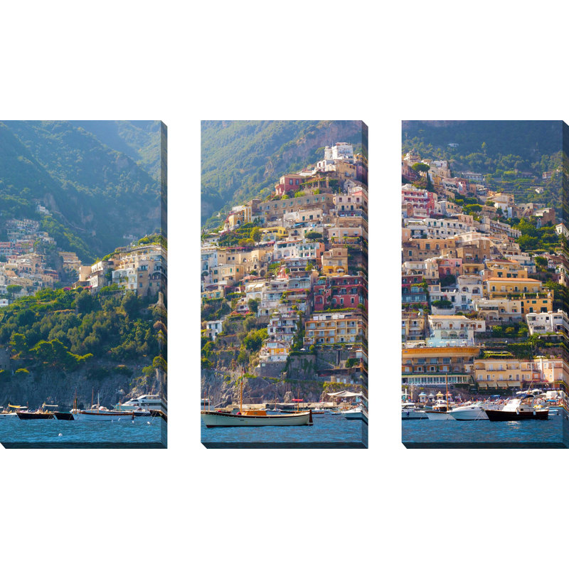 Positano, Amalfi Coast - Multi-Piece Image Wrapped Canvas Photograph Print
