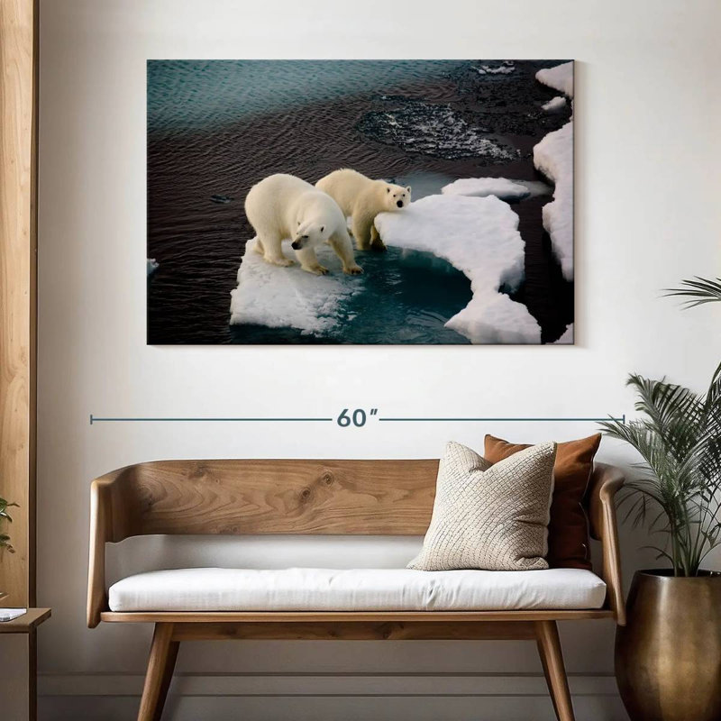Crowle Ice Floe Polar Bear, 32" H x 48" W