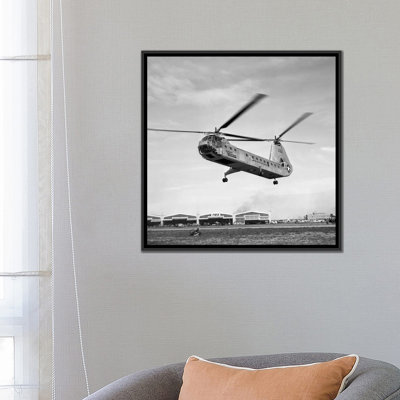 " 1950s Air Force Twin-Rotor Piasecki Helicopter Taking Off From Base " by Vintage Images