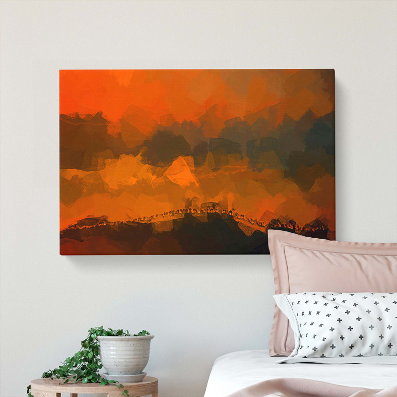 Hills In Tuscany Italy In Abstract - Wrapped Canvas Painting, 60cm H x 91cm W x 3cm D