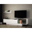 Meuble télé moderne blanc avec option de fixation murale, 71,0 po x 17,7 po x 11,6 po | 100% panneau de particules enduit de mélamine, épaisseur: 0,7 pouce | Plusieurs tablettes pour le rangement et l'organisation, design élégant pour le salon et les espaces de divertissement-494006306