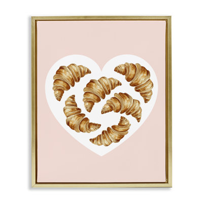 Croissants du matin dans un cadre flottant en forme de cœur, design par Lil 'Rue