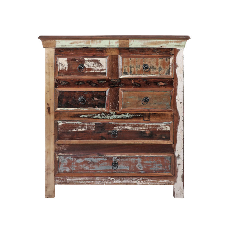 6 Drawers Antique Solid Wood Cabinet