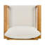 Chaises de salle à manger d'extérieur - Chaises de patio en bois massif confortables avec coussins hydrofuges, style transitionnel, assemblage facile