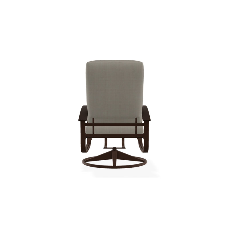 Belle Isle Outdoor Swivel Lounge Chair, Canvas Heather Beige Sunbrella® Canvas, Kona P10, Textured Kona