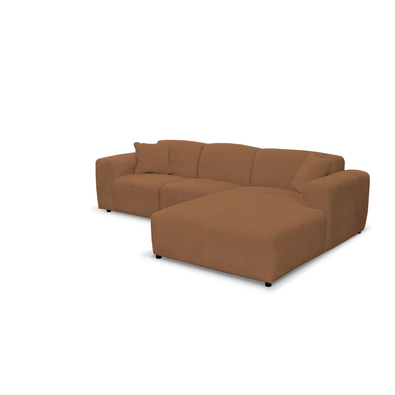 4 Seater Corner Sofa , Right Hand Facing, Orange